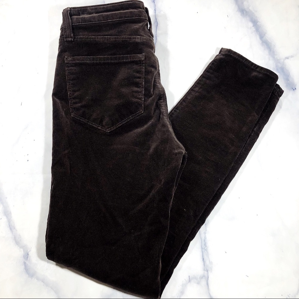 L’Agence Brown Corduroy Margot Skinny Jeans
